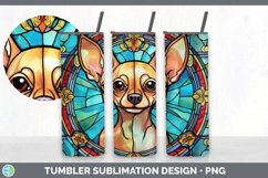Stained Glass Chihuahua Dog Tumbler | Sublimation 20 oz Skin Product Image 7
