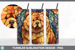 Stained Glass Chow Chow Dog Tumbler | Sublimation 20 oz Skin Product Image 4