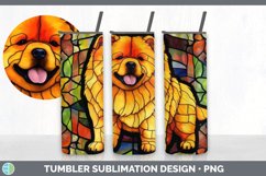 Stained Glass Chow Chow Dog Tumbler | Sublimation 20 oz Skin Product Image 5