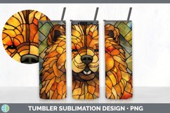 Stained Glass Chow Chow Dog Tumbler | Sublimation 20 oz Skin Product Image 6