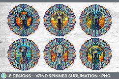 Stained Glass Great Dane Dog Wind Spinner | Sublimation Spin Product Image 2