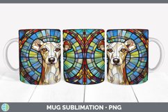 Stained Glass Greyhound Dog Mug Wrap | Sublimation Coffee Cu Product Image 2