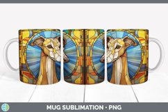 Stained Glass Greyhound Dog Mug Wrap | Sublimation Coffee Cu Product Image 5