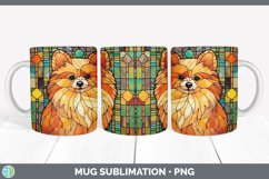 Stained Glass Pomeranian Dog Mug Wrap | Sublimation Coffee C Product Image 2