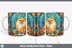 Stained Glass Pomeranian Dog Mug Wrap | Sublimation Coffee C Product Image 3