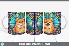 Stained Glass Pomeranian Dog Mug Wrap | Sublimation Coffee C Product Image 4
