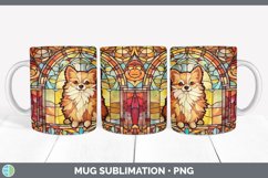 Stained Glass Pomeranian Dog Mug Wrap | Sublimation Coffee C Product Image 5