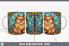 Stained Glass Pomeranian Dog Mug Wrap | Sublimation Coffee C Product Image 6