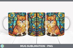 Stained Glass Pomeranian Dog Mug Wrap | Sublimation Coffee C Product Image 7