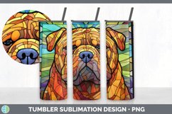Stained Glass Shar Pei Dog Tumbler | Sublimation 20 oz Skinn Product Image 4