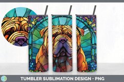 Stained Glass Shar Pei Dog Tumbler | Sublimation 20 oz Skinn Product Image 6