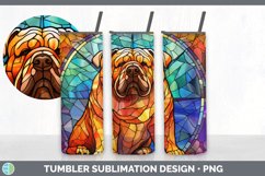 Stained Glass Shar Pei Dog Tumbler | Sublimation 20 oz Skinn Product Image 7