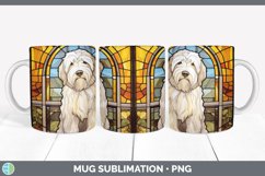 Stained Glass Sheepdog Dog Mug Wrap | Sublimation Coffee Cup Product Image 3