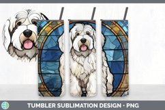 Stained Glass Sheepdog Dog Tumbler | Sublimation 20 oz Skinn Product Image 5