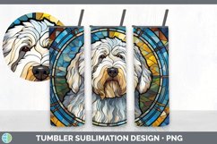 Stained Glass Sheepdog Dog Tumbler | Sublimation 20 oz Skinn Product Image 6