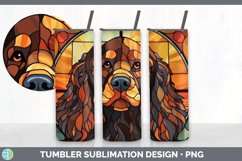 Stained Glass Spaniel Dog Tumbler | Sublimation 20 oz Skinn Product Image 3