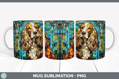 Stained Glass Spaniel Dog Mug Wrap | Sublimation Coffee Cup Product Image 4