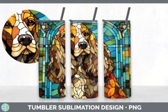 Stained Glass Spaniel Dog Tumbler | Sublimation 20 oz Skinn Product Image 4