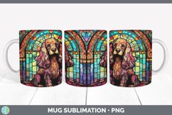 Stained Glass Spaniel Dog Mug Wrap | Sublimation Coffee Cup Product Image 5