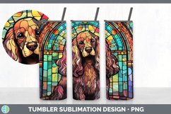 Stained Glass Spaniel Dog Tumbler | Sublimation 20 oz Skinn Product Image 5