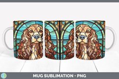 Stained Glass Spaniel Dog Mug Wrap | Sublimation Coffee Cup Product Image 6