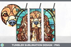 Stained Glass Spaniel Dog Tumbler | Sublimation 20 oz Skinn Product Image 6