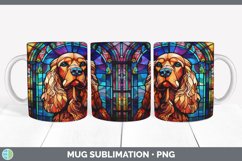 Stained Glass Spaniel Dog Mug Wrap | Sublimation Coffee Cup Product Image 7