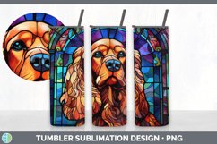 Stained Glass Spaniel Dog Tumbler | Sublimation 20 oz Skinn Product Image 7