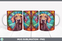Stained Glass Weimaraner Dog Mug Wrap | Sublimation Coffee C Product Image 3