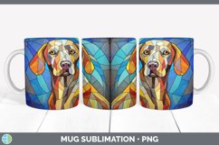 Stained Glass Weimaraner Dog Mug Wrap | Sublimation Coffee C Product Image 4