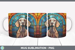 Stained Glass Weimaraner Dog Mug Wrap | Sublimation Coffee C Product Image 5