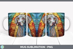Stained Glass Weimaraner Dog Mug Wrap | Sublimation Coffee C Product Image 6