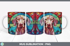 Stained Glass Weimaraner Dog Mug Wrap | Sublimation Coffee C Product Image 7