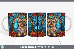 Stained Glass Yorkshire Terrier Dog Mug Wrap | Sublimation C Product Image 3
