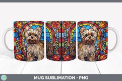 Stained Glass Yorkshire Terrier Dog Mug Wrap | Sublimation C Product Image 4