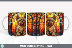 Stained Glass Yorkshire Terrier Dog Mug Wrap | Sublimation C Product Image 6