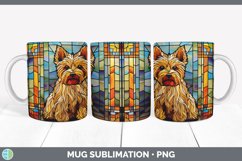 Stained Glass Yorkshire Terrier Dog Mug Wrap | Sublimation C Product Image 7