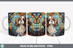 Stained Glass Cavalier King Charles Spaniel Dog Mug Wrap | S Product Image 2