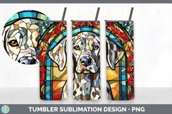 Stained Glass Dalmatian Dog Tumbler | Sublimation 20 oz Skin Product Image 2