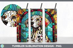 Stained Glass Dalmatian Dog Tumbler | Sublimation 20 oz Skin Product Image 3