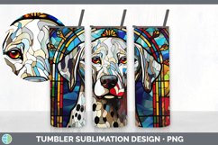 Stained Glass Dalmatian Dog Tumbler | Sublimation 20 oz Skin Product Image 4
