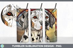 Stained Glass Dalmatian Dog Tumbler | Sublimation 20 oz Skin Product Image 5