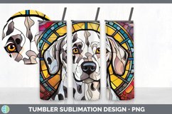 Stained Glass Dalmatian Dog Tumbler | Sublimation 20 oz Skin Product Image 6