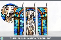 Stained Glass Dalmatian Dog Tumbler | Sublimation 20 oz Skin Product Image 7