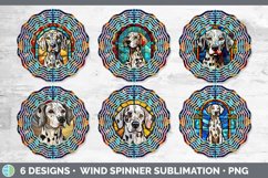 Stained Glass Dalmatian Dog Wind Spinner | Sublimation Spinn Product Image 2