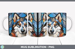 Stained Glass Husky Dog Mug Wrap | Sublimation Coffee Cup De Product Image 4