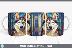 Stained Glass Husky Dog Mug Wrap | Sublimation Coffee Cup De Product Image 6