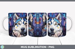 Stained Glass Husky Dog Mug Wrap | Sublimation Coffee Cup De Product Image 7