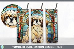 Stained Glass Pekingese Dog Tumbler | Sublimation 20 oz Skin Product Image 4
