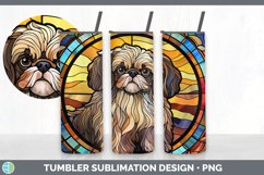 Stained Glass Pekingese Dog Tumbler | Sublimation 20 oz Skin Product Image 6